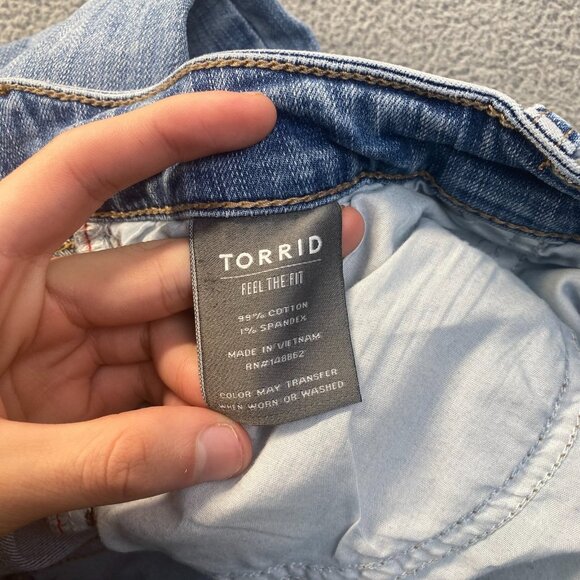 Torrid Womens Size 18R Mid Rise Wide Leg Vintage Stretch Blue Jeans,modified - Picture 11 of 16